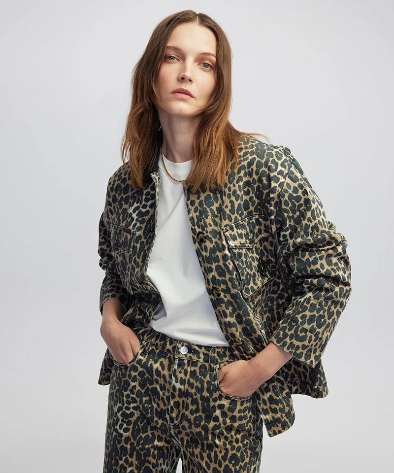 ابيكول Leopard Print Coat